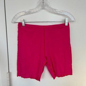 Pink & Orange Cotton Biker Shorts.